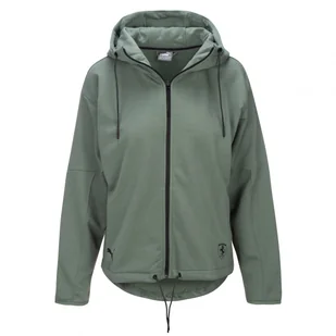 Puma Ferrari bluza damska khaki rozpinana z kapturem 576667 03 S - Bluzy damskie - miniaturka - grafika 1