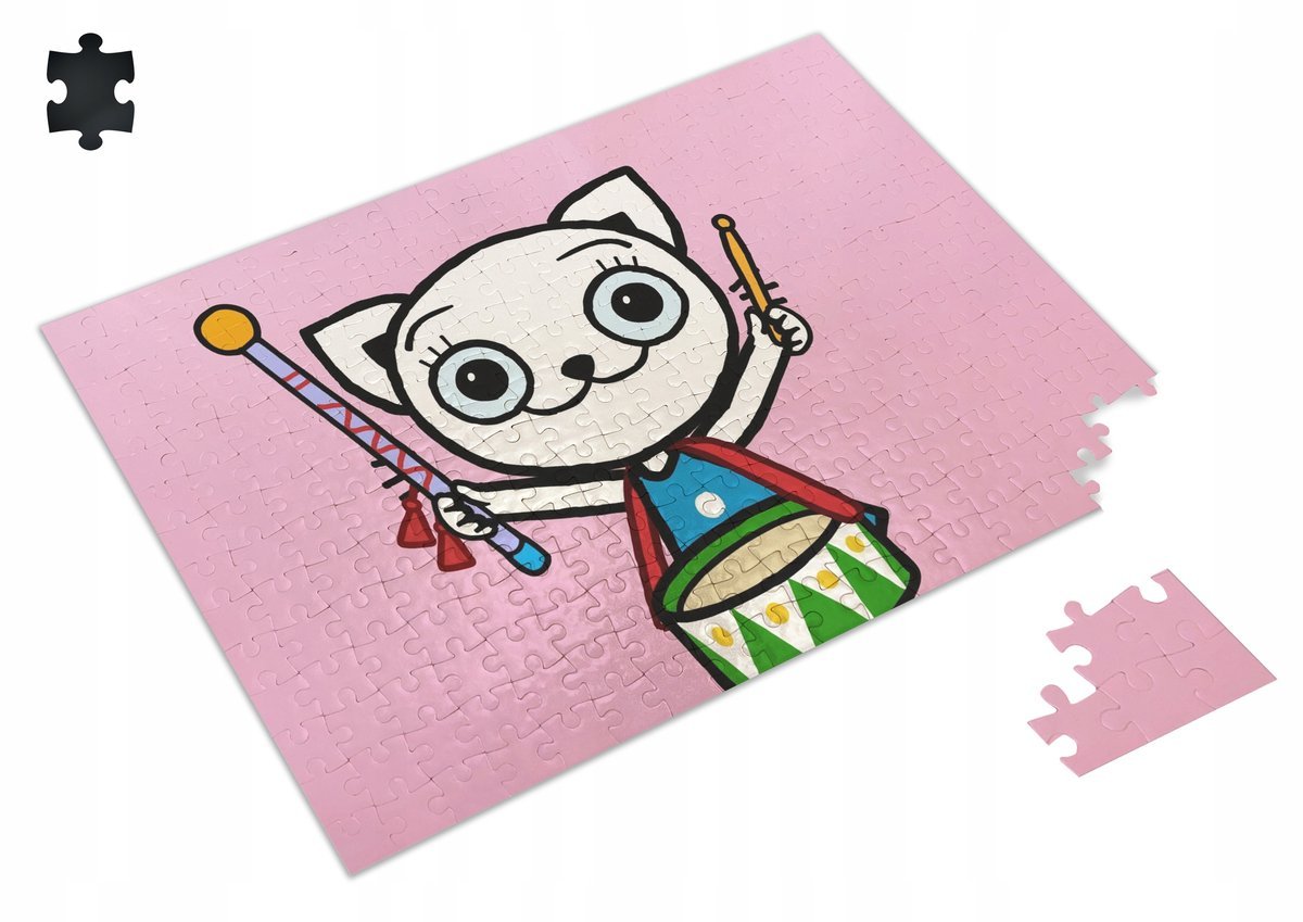 Puzzle KICIA KOCIA KOTEK A3 252 el z Nadrukiem + IMIĘ Pudełko 24
