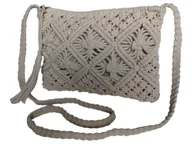 Torebki damskie - Damska Listonoszka Na Lato, Mała Torebka Na Ramię Z Tkaniny Beżowy - miniaturka - grafika 1