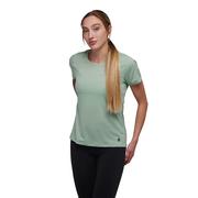 Koszulki i topy damskie - Damska koszulka z krótkim rękawem Black Diamond Lightwire Short Sleeve Tech Tee foam green - S - miniaturka - grafika 1