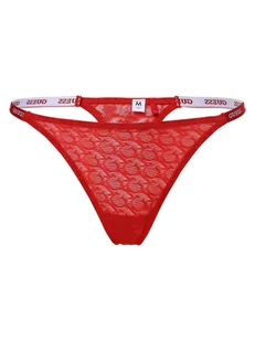 GUESS Stringi Kobiety Koronka czerwony jednolity, XS - Majtki damskie - miniaturka - grafika 1