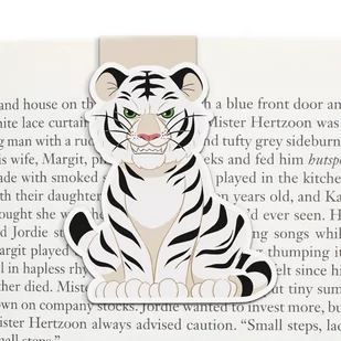 Zakładka do książki magnetyczna, Biały tygrys - Zakładki do książek - miniaturka - grafika 1