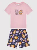 Spodenki damskie - adidas Komplet t-shirt i szorty sportowe KEVIN LYONS HC1985 Różowy Regular Fit - miniaturka - grafika 1