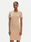 Sukienki - Tommy Hilfiger Sukienka codzienna New Cody WW0WW42721 Beżowy Slim Fit - miniaturka - grafika 1