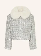 Marynarki i żakiety damskie - Billieblush Kurtka Z Cekinami I Sztucznym Futrem silber - miniaturka - grafika 1