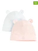 Czapeczki dla niemowląt - COOL CLUB Czapki (2 szt.) w kolorze pomarańczowym i białym - miniaturka - grafika 1