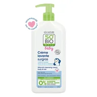 Kosmetyki kąpielowe dla dzieci - Bio So etic SO Baby, Ultra bogaty krem do mycia ciała i włosów niemowląt i dzieci, 500 ml - miniaturka - grafika 1