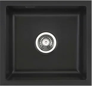 Zlewozmywak ceramiczny SYSTEMCERAM Mera 42 U Nigra Korek automatyczny 5301 02 - Zlewozmywaki - miniaturka - grafika 1