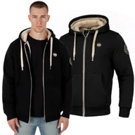 Odzież taktyczna i umundurowanie - Bluza rozpinana z kapturem Pit Bull Sherpa Ruffin II '24 - Czarna - miniaturka - grafika 1