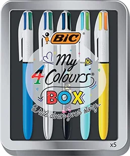 BIC - Etui 4 długopisy Bic w 4 kolorach Collection Box - -5% w książkach - Długopisy - miniaturka - grafika 1