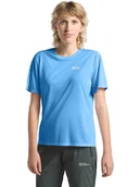 Koszulki sportowe damskie - Jack Wolfskin Koszulka funkcyjna "Vonnan" w kolorze niebieskim - miniaturka - grafika 1