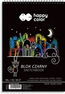 Szkolne artykuły papiernicze - GDD Blok A5/40K czarny Koty 80g spirala HAPPY COLOR - miniaturka - grafika 1