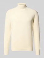 Swetry męskie - Sweter z dzianiny z golfem - miniaturka - grafika 1