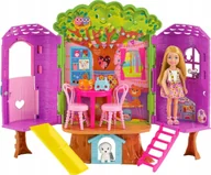 Domki dla lalek - Barbie Chelsea Domek Na Drzewie Zestaw Lalka Piesek Meble Prezent Dzieci - miniaturka - grafika 1