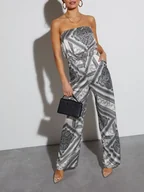 Kombinezony - Milan Kiss Kombinezon w kolorze czarno-białym - miniaturka - grafika 1