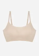 Biustonosze - Beżowy Usztywniany Biustonosz o Bezszwowym Wykończeniu Bez Fiszbin Leanoreth - miniaturka - grafika 1