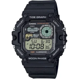 Zegarek Czarny zegarek Casio Sport z paskiem WS-1700H-1AVEF - Zegarki męskie - miniaturka - grafika 1