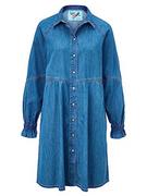 Sukienki - Replay Sukienka damska W9052, 009 MEDIUM Blue, XXS, 009 Medium Blue, XXS - miniaturka - grafika 1