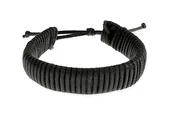 Bransoletki - Bransoletka Czarna Sznurkowa Swobodna - miniaturka - grafika 1