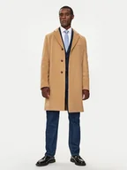 Płaszcze męskie - Boss Płaszcz wełniany H-Hyde 50525739 Beżowy Slim Fit - miniaturka - grafika 1