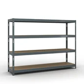 Szafy i regały magazynowe - B2B Partner Regał półkowy 1853 x 2400 x 600 mm, nośność 450 kg 540024 - miniaturka - grafika 1