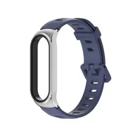 Akcesoria do pulsometrów i zegarków sportowych - Opaska Do Mi Band 3/4/5/6 Xiaomi Premium Niebieski Blue - miniaturka - grafika 1