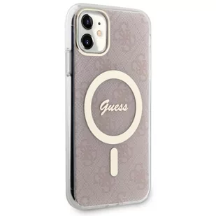 Guess GUHMN61H4STP iPhone 11 6.1" różowy/pink hardcase 4G MagSafe - Etui i futerały do telefonów - miniaturka - grafika 4