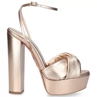 Sandały damskie - Aquazzura Sandały OLIE 140 złoty - miniaturka - grafika 1