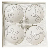 Bombki - Bombka szklana 10 cm 4 szt. DEKOR - miniaturka - grafika 1