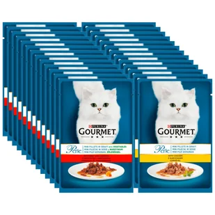 Purina Gourmet Perle Karma dla kotów mini fileciki w sosie Mix Smaków 26x85g - Mokra karma dla kotów - miniaturka - grafika 1