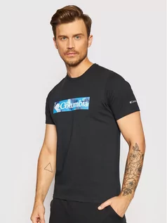 Koszulki męskie - Columbia T-Shirt Rapid Ridge Graphic 1888813 Czarny Regular Fit - grafika 1