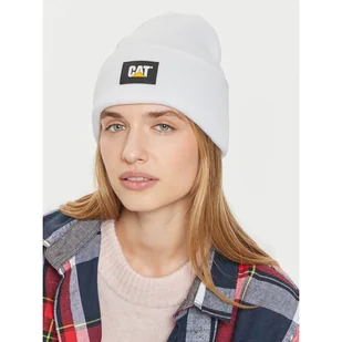 Czapka CATerpillar Label Cuff 1090026 Biały - Czapki męskie - miniaturka - grafika 1