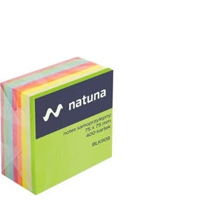 Bloczek samoprzylepny NATUNA 75x75mm 400 kartek tęczowy (NSKT/D) - Notesy i bloczki - miniaturka - grafika 1