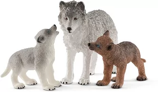 Schleich Wild Life Figurki Wilczyca ze szczeniętami 42472 - Figurki dla dzieci - miniaturka - grafika 2
