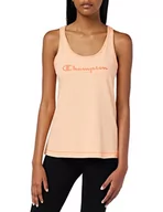 Koszulki i topy damskie - Champion Damski sportowy C-Sport Quick Dry Logo Top Podkoszulek, Flaming Pink, XL - miniaturka - grafika 1