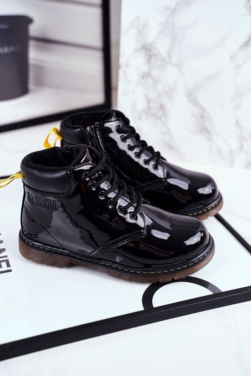 Dziecięce Botki Ocieplane Big Star Czarne GG374075-32