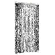 Zasłony - vidaXL Zasłona na muchę szara, czarno-biała 100x230 cm szenilowa - miniaturka - grafika 1