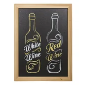 Tablice i flipcharty - Securit tablica ścienna z ramą drewnianą, z markerem kredowym, różne kolory i rozmiary, brązowy 40 x 60 cm 8718226494894 - miniaturka - grafika 1