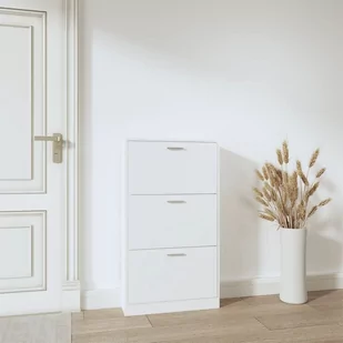 Lumarko Szafka na buty, biały, 59x17x108 cm, materiał drewnopochodny - Szafki na buty - miniaturka - grafika 4