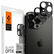 Pozostałe akcesoria do telefonów - Spigen Nakładka na obiektyw Optik.Tr do Apple iPhone 13 Pro/13 Pro Max Czarny - miniaturka - grafika 1