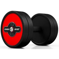 Hantle i ciężarki - Marbo Sport HANTLA STALOWA GUMOWANA 17,5 KG CZERWONY POŁYS MW-HSG17.5-K5 - miniaturka - grafika 1