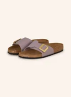 Klapki i japonki damskie - Birkenstock Klapki Catalina Cushion Buckle lila - miniaturka - grafika 1