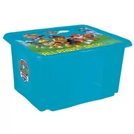 Pudła i pojemniki do przechowywania - Pojemnik obrotowy z pokrywą karolina "paw patrol" 45 l niebieski - miniaturka - grafika 1