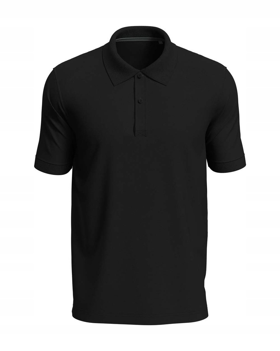 Koszulka męska polo T-shirt męski bawełniany Polówka Stedman ST9050 Black L