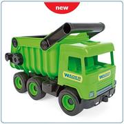 Samochody i pojazdy dla dzieci - Wader Middle Truck Wywrotka zielona w kartonie - miniaturka - grafika 1