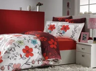 Pościel - Pościel satyna bawełniana JARDIN RED - miniaturka - grafika 1
