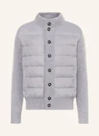 Swetry damskie - Strokesman's Kardigan Z Mieszanki Materiałów grau - miniaturka - grafika 1