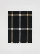 Czapki damskie - Reserved - Szalik w kratę z wiskozą - czarny - miniaturka - grafika 1