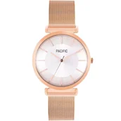 Zegarki damskie - Złoty damski zegarek z bransoletką PACIFIC X6142-03 - miniaturka - grafika 1