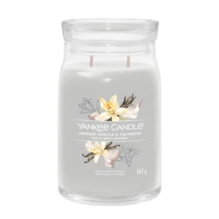 Yankee Candle Świeca Zapachowa Duża - z 2 knotami - Wędzona Wanilia i Kaszmir - 16 cm / ø 9 cm - Świece - miniaturka - grafika 1